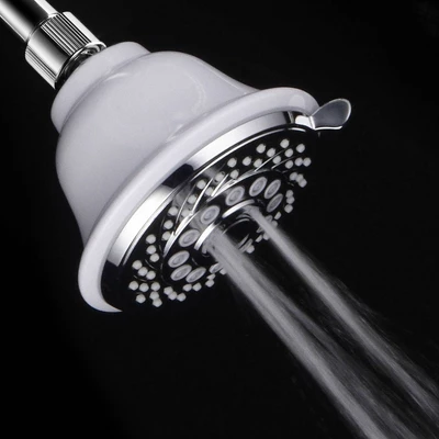 Aqua Dance Fixed Mount 5 Function Showerhead White/Chrome - Hotelspa - Image 2