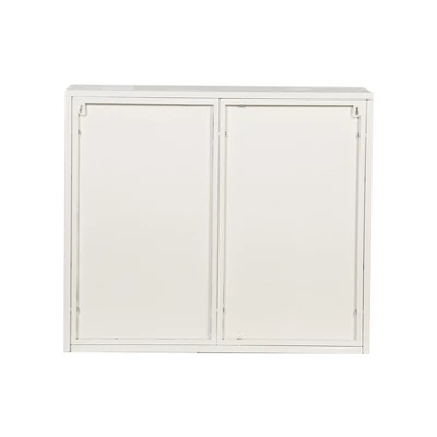 27.56" Modern 2 Glass Door Wall Cabinet With Triple Tier Storage - ModernLuxe - Image 7