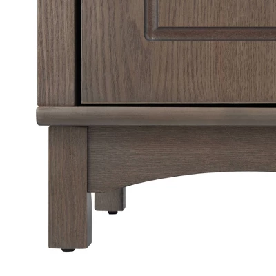 Teamson Home Russell Farmhouse Wooden Linen Tower Cabinet Salt Oak - Elegant Home Fashions - Image 6