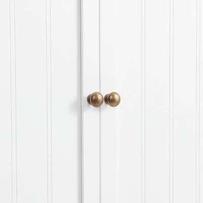 Dover Over The Toilet Hutch Bathroom Shelf With Two Doors And Two Towel Rods White - Alaterre Furniture - Image 7