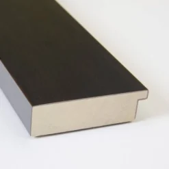 24" X 30" Non-Beveled Portico Espresso Wood Bathroom Wall Mirror - Amanti Art