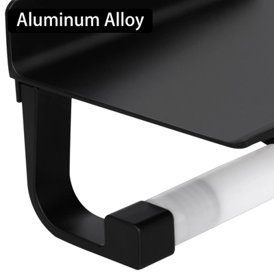 Unique Bargains Toilet Self Adhesive With Phone Shelf Bath Accessories Fixed Toilet Paper Holders - Image 3