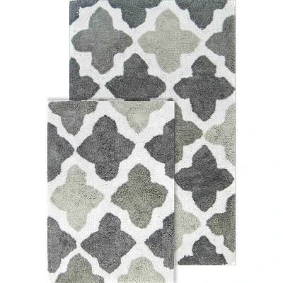 2pc Alloy Moroccan Tiles Bath Rug Set - Chesapeake - Image 6