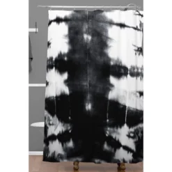 Alison Janssen Shibori Shower Curtain Black - Deny Designs