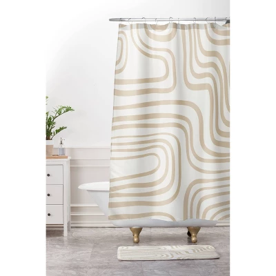 Iveta Abolina Coeur Shower Curtain Neutral - Deny Designs - Image 2
