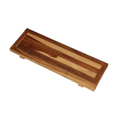 29"x2" Eleganto Teak Wood Bathtub Storage Caddy Natural - EcoDecors - Image 7