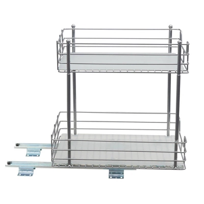 Household Essentials 12" 2-Tier Pantry Organizer Nickel - Image 3