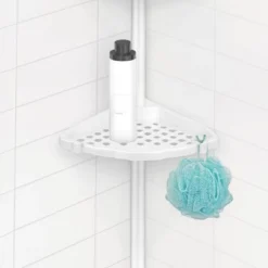 Ulti-Mate Rust Proof Aluminum Tension Shower Pole Caddy White - Better Living Products