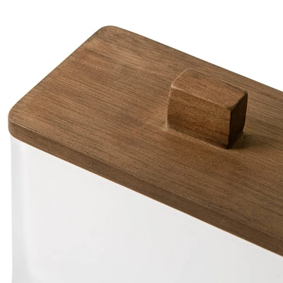 Frosty Glass Cotton Ball Jar White - Allure Home Creations - Image 2