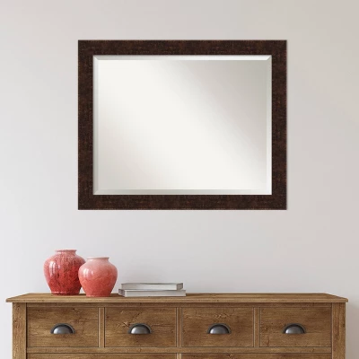William Narrow Framed Bathroom Vanity Wall Mirror Bronze - Amanti Art - Image 4