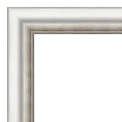 Amanti Art Salon Silver Petite Bevel Bathroom Wall Mirror 29.25 X 23.25 In.