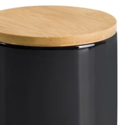 Haven Cotton Ball Jar Black - Allure Home Creations