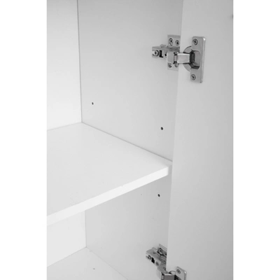 Modern White Standing Bathroom Tall Linen Tower Storage Cabinet - Image 3