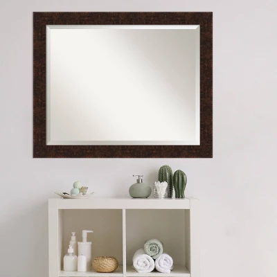 William Narrow Framed Bathroom Vanity Wall Mirror Bronze - Amanti Art - Image 5