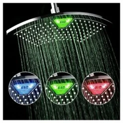 12" LED/LCD Rainfall Showerhead Chrome - DreamSpa