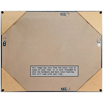 31" X 25" Non-Beveled Wildwood Brown Narrow Bathroom Wall Mirror - Amanti Art - Image 3