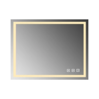 Organnice Frameless Anti-Fog Bathroom Vanity Mirror With Dimmable Light