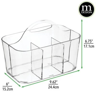 MDesign Plastic Nursery Storage Organizer Caddy Tote, Small