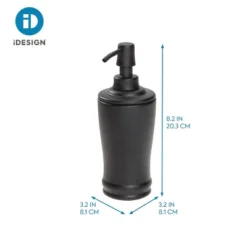 Olivia Tall Soap Pump Matte Black - IDESIGN
