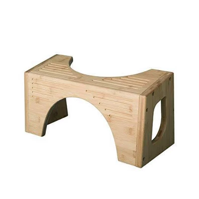 7"/9" Two In One Bamboo Toilet Step Stool Brown - Squatty Potty