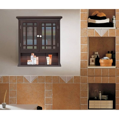 Neal Wall Cabinet With 2 Doors - Elegant Home Fashions - Image 6