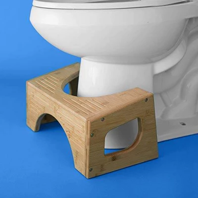 7"/9" Two In One Bamboo Toilet Step Stool Brown - Squatty Potty - Image 2
