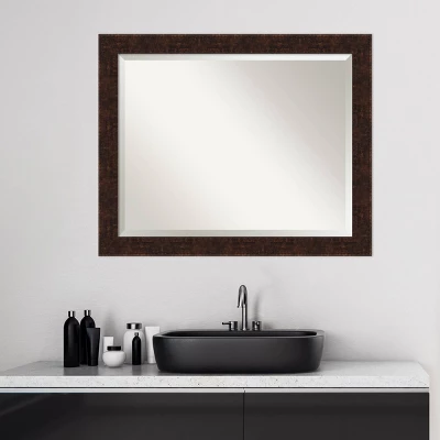 William Narrow Framed Bathroom Vanity Wall Mirror Bronze - Amanti Art - Image 8
