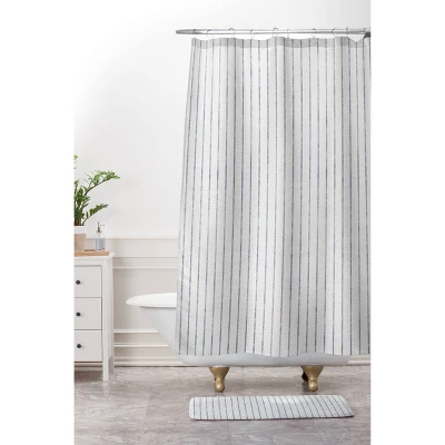 Holli Zollinger Aegean Wide Striped Memory Foam Bath Mat Blue - Deny Designs - Image 2