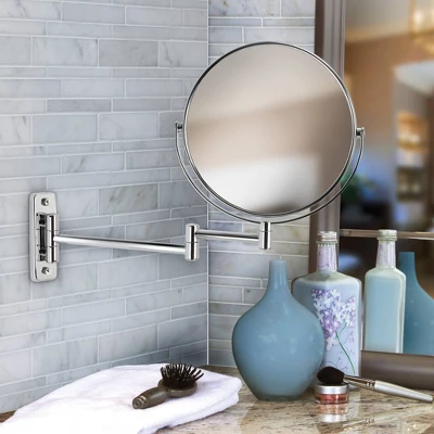 8" Cosmo Double Sided Wall Mount Magnifying Vanity Mirror Chrome - Better Living Products - Image 5