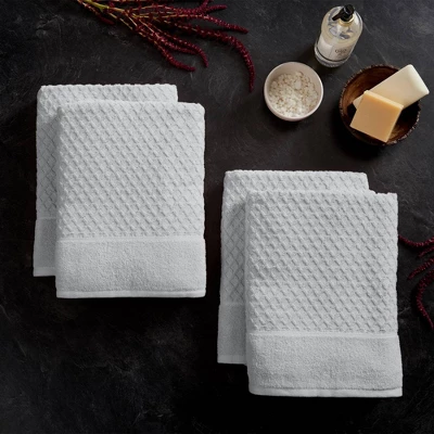 4pc Cotton Diamond Textured Bath Towel Set - Isla Jade - Image 10