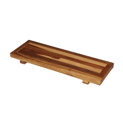29"x2" Eleganto Teak Wood Bathtub Storage Caddy Natural - EcoDecors - Image 4