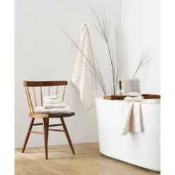 6pc Liam Towel Set Ivory - Blue Loom