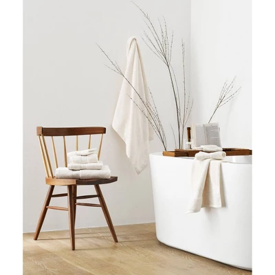 6pc Liam Towel Set Ivory - Blue Loom