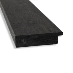 42" X 30" Non-Beveled Rustic Plank Espresso Bathroom Wall Mirror - Amanti Art