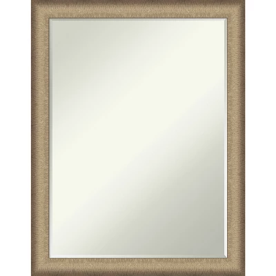 Elegant Brushed Narrow Petite Bevel Bathroom Wall Mirror - Image 7