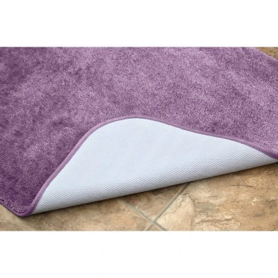 3pc Traditional Nylon Washable Bathroom Rug Set Purple - Garland Rug - Image 4
