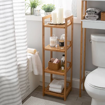 4 Tier Lohas Collection Tower Brown - Organize It All - Image 2