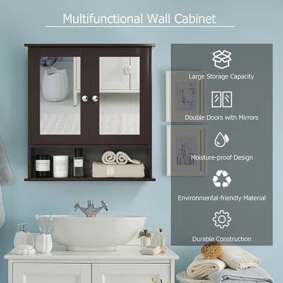 Costway Wall Mount Mirror Cabinet
