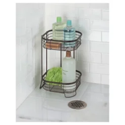 15"x9" Square Free Standing Or Shower Storage Shelves Bronze - IDESIGN