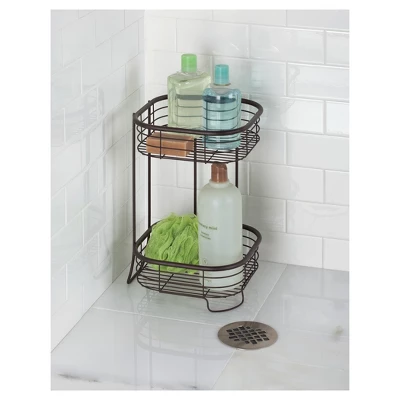 15"x9" Square Free Standing Or Shower Storage Shelves Bronze - IDESIGN
