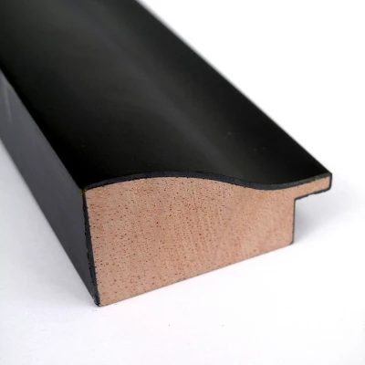 Amanti Art Steinway Black Scoop Petite Bevel Wood Bathroom Wall Mirror 27 X 21 In. - Image 2