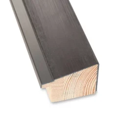 41" X 30" Non-Beveled Domus Wood Bathroom Wall Mirror Dark Silver - Amanti Art