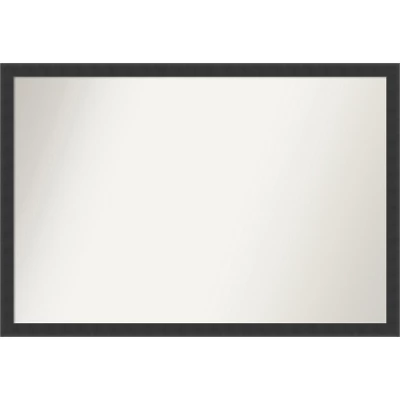 Mezzanotte Black Non-Beveled Wood Bathroom Wall Mirror - Image 14