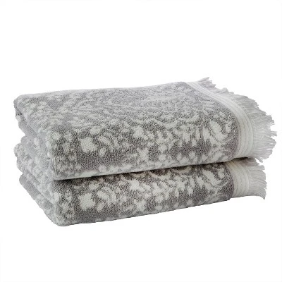 Carrick Medallion Bath Towel Gray - SKL Home - Image 2