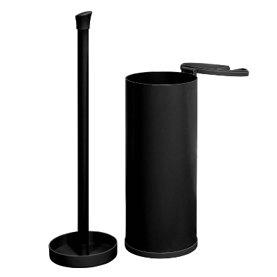 Three Roll Smart Accessories NeverRust Toilet Paper Holder Black - Zenna Home - Image 3