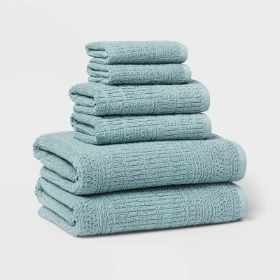 6pc Modern Bath Towels And Washcloths Set - Threshold™ - Image 10