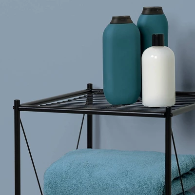 3 Shelf Floor Stand Matte Black - Zenna Home - Image 3