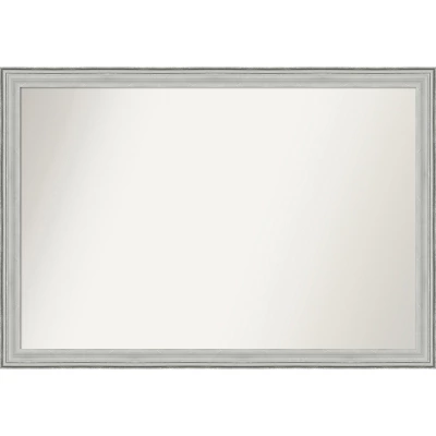 Amanti Art Bel Volto Silver Non-Beveled Wood Bathroom Wall Mirror - Image 12