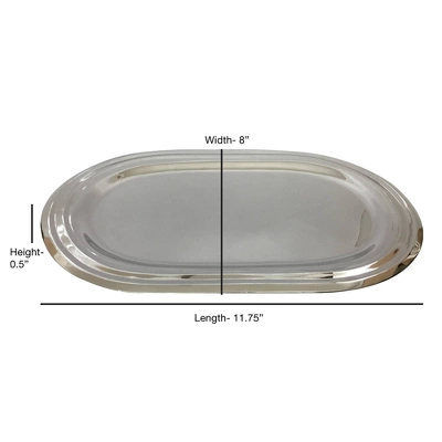 Set Of 3 Emory Glass & Chrome Soap Pump & Q-tip Jar Set With Vanity Tray Metallic Silver - Nu Steel - Image 4