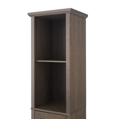 Teamson Home Russell Farmhouse Wooden Linen Tower Cabinet Salt Oak - Elegant Home Fashions - Image 8